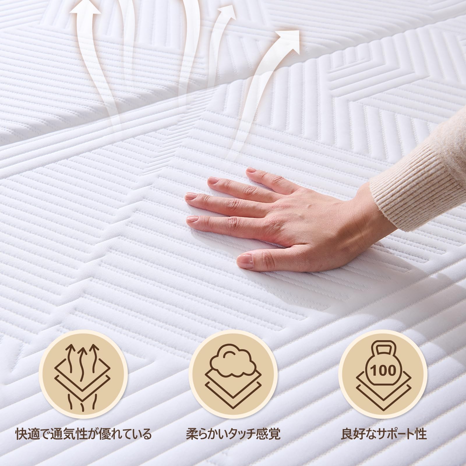 三つ折りマットレス ダブル 厚さ15cm 140x195cm Amazon｜三つ折りマットレス ダブル 厚さ15cm 低反発+高反発