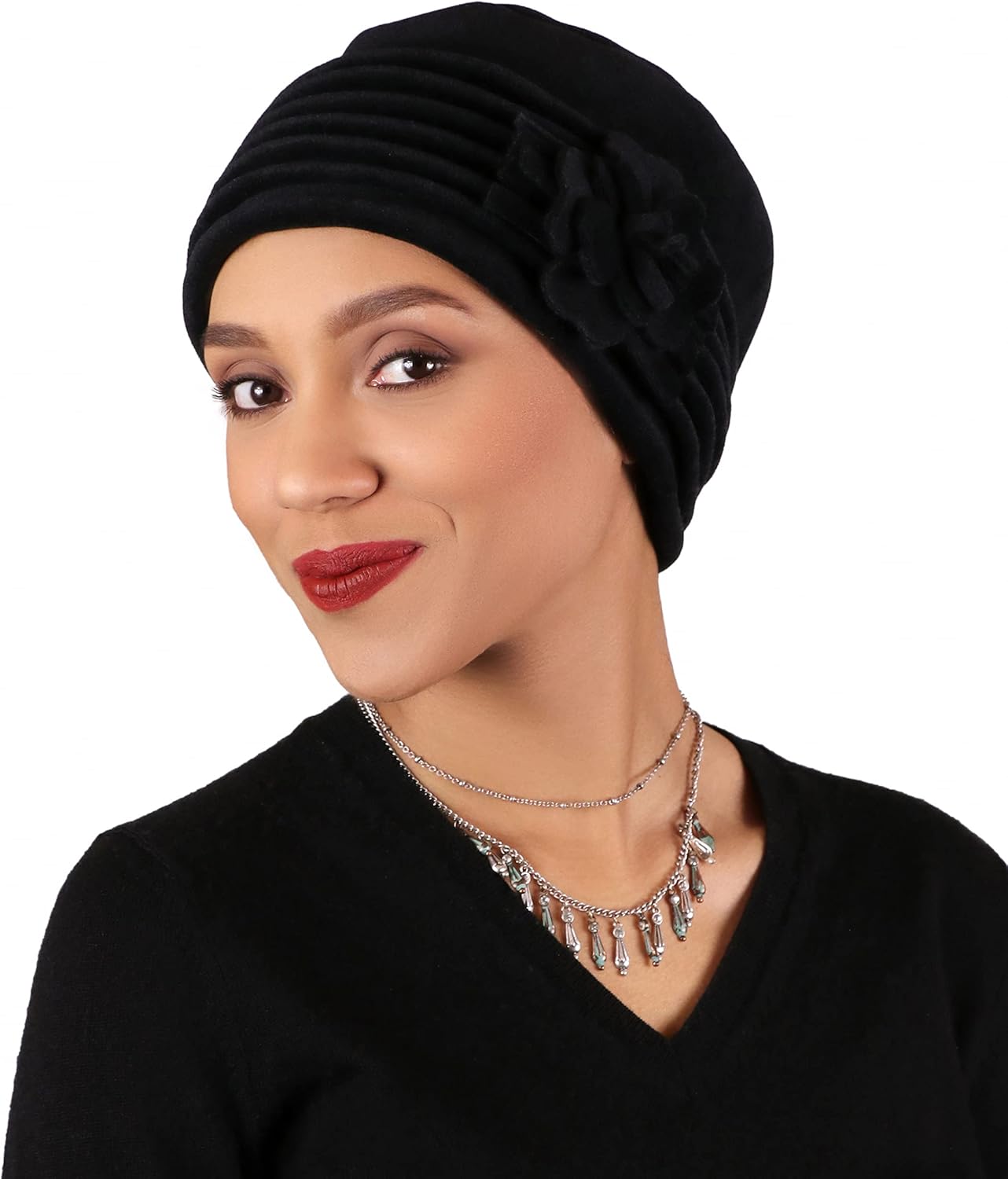 Hats Scarves & More Womens Fleece Beanie Hat Chemo Headwear Cancer Cap Ladies Head Covering Lauren - Image 2