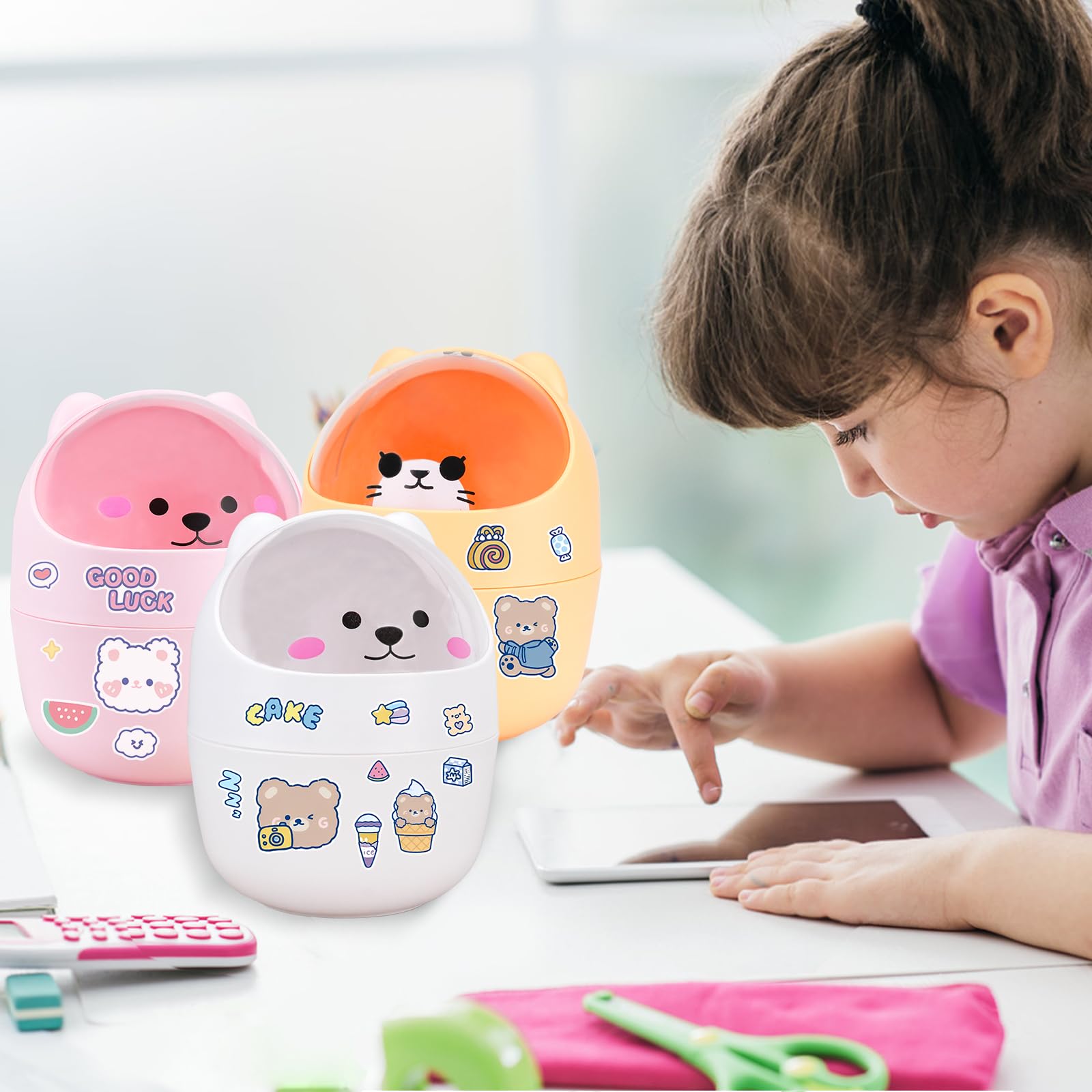 Cute Mini Trash Can - Bear Design -5