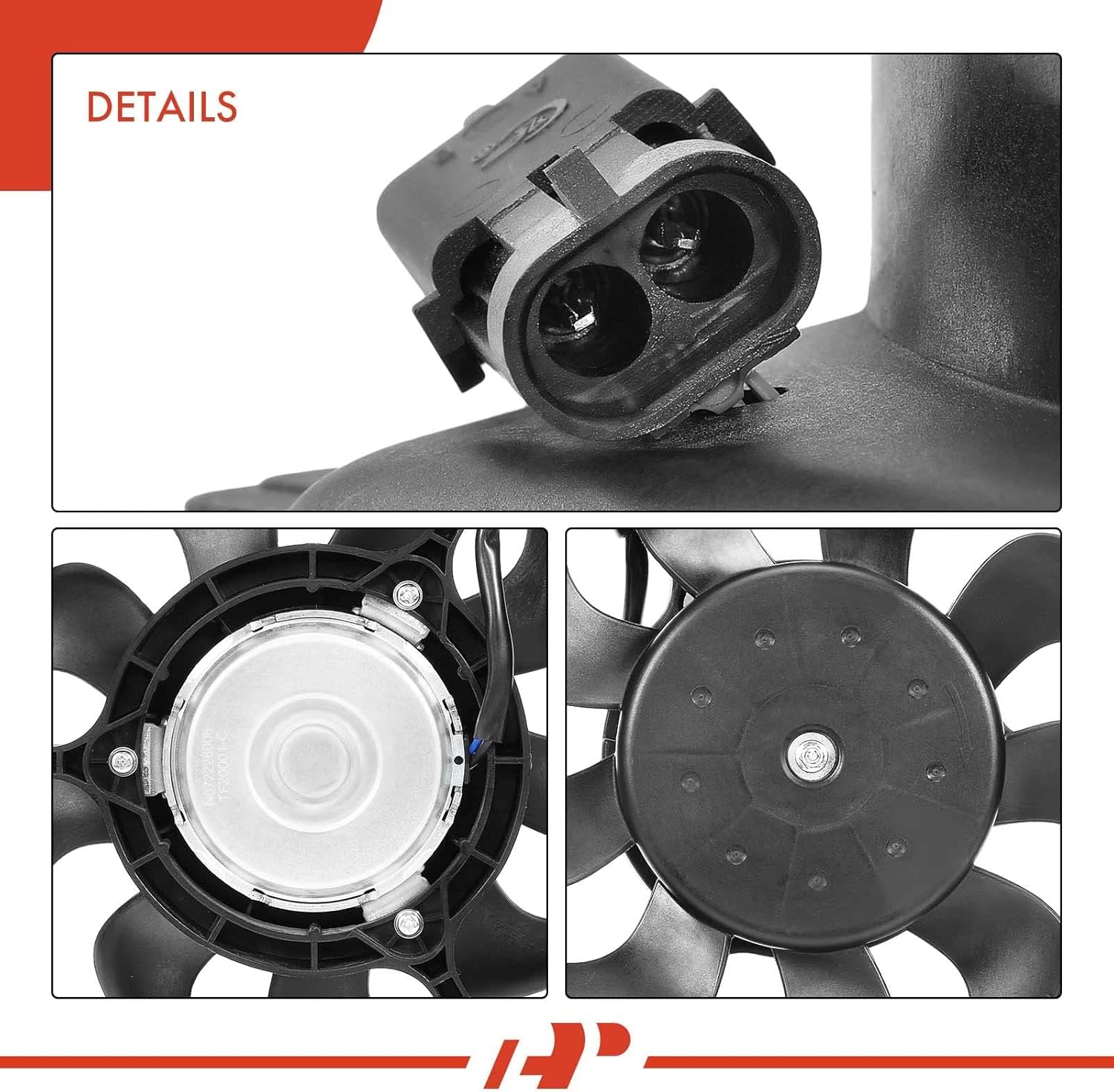 A-Premium Engine Radiator Cooling Fan Assembly Compatible with Select Jeep Models - Cherokee 1995-1996 4.0L - Replace# 52079444AB, 52079444