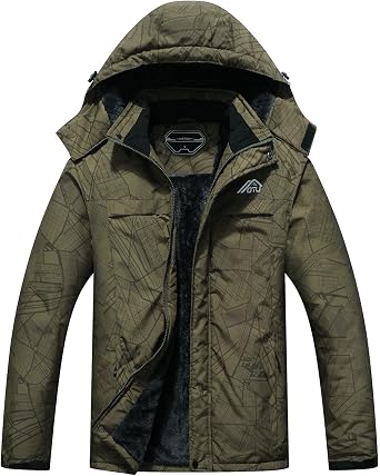 OTU Mens Waterproof Ski Jacket Snowboarding Windbreaker Warm Winter Hooded Mountain Snow Coat