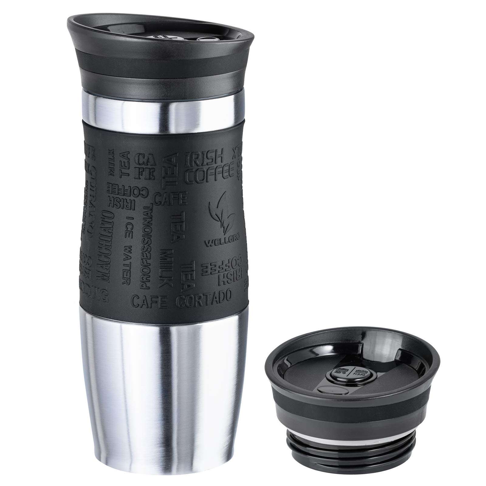Tazza Termica Da Campeggio In Acciaio Inox 304 - Manico Pieghevole, Doppia Parete, 300ml, Colore Argento