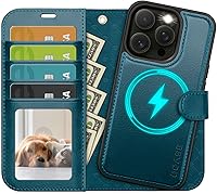 Vista 25 de OCASE Funda tipo cartera desmontable para iPhone 12 y iPhone 12 Pro con tarjetero [2 en 1] Funda de piel sintética con soporte de bloqueo RFID