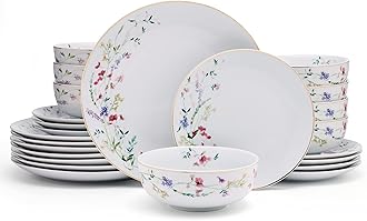 MIKASAKalina Metallic 24 Piece Dinnerware Set, Service for 8