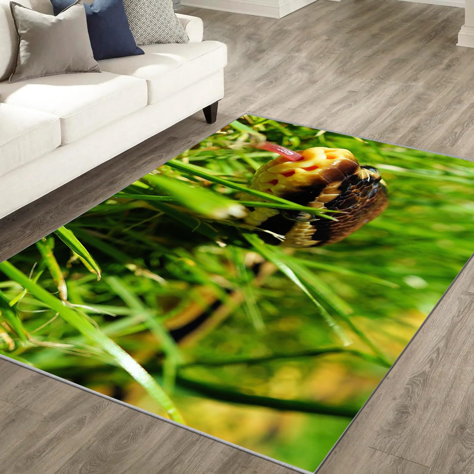 Amazon | カーペット ヘビの緑の草 ラグ カーペット 草 絨毯 90x180