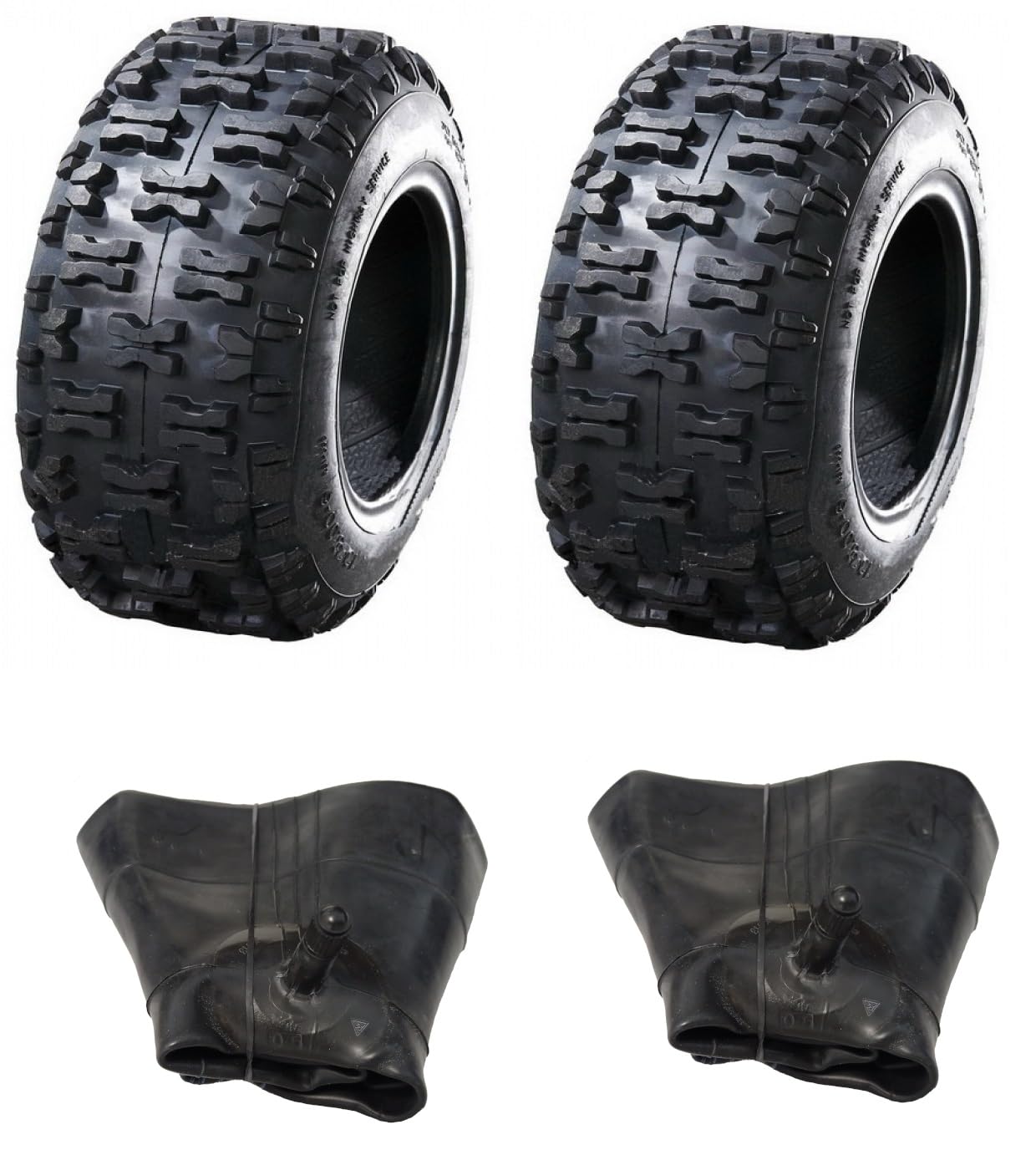 HAKUBA 2X Schlauch + Reifen 18x6.50-8 P5016 Rasenreifen Rasenmäherreifen 18x6.5-8 18 x 6.5-8 18 x 6.50-8 Reifen für Rasentraktor Aufsitzmäher Schneeräumer
