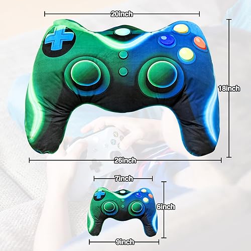 Miniatura 3 de Meeting Story Cojín de felpa con forma de controlador de videojuegos para niños y niñas, decoración de habitación de jugadores, para sofá, silla de