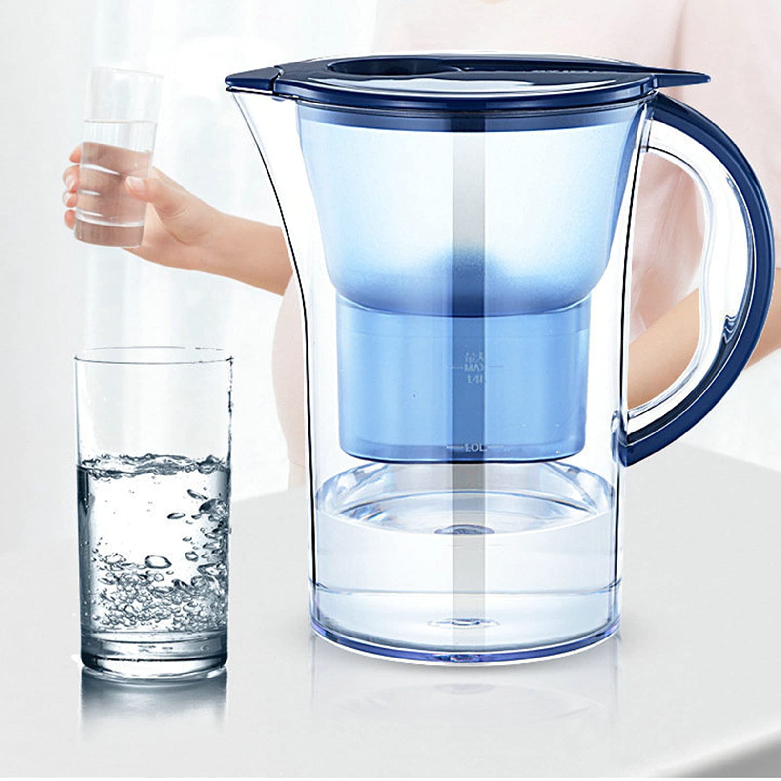 Hervidor limpio, purificador de agua con elemento filtrante, hervidor con filtro para consumo directo de cocina, reduce las impurezas/microplásticos/incrustaciones/plomo/metales pesados,A