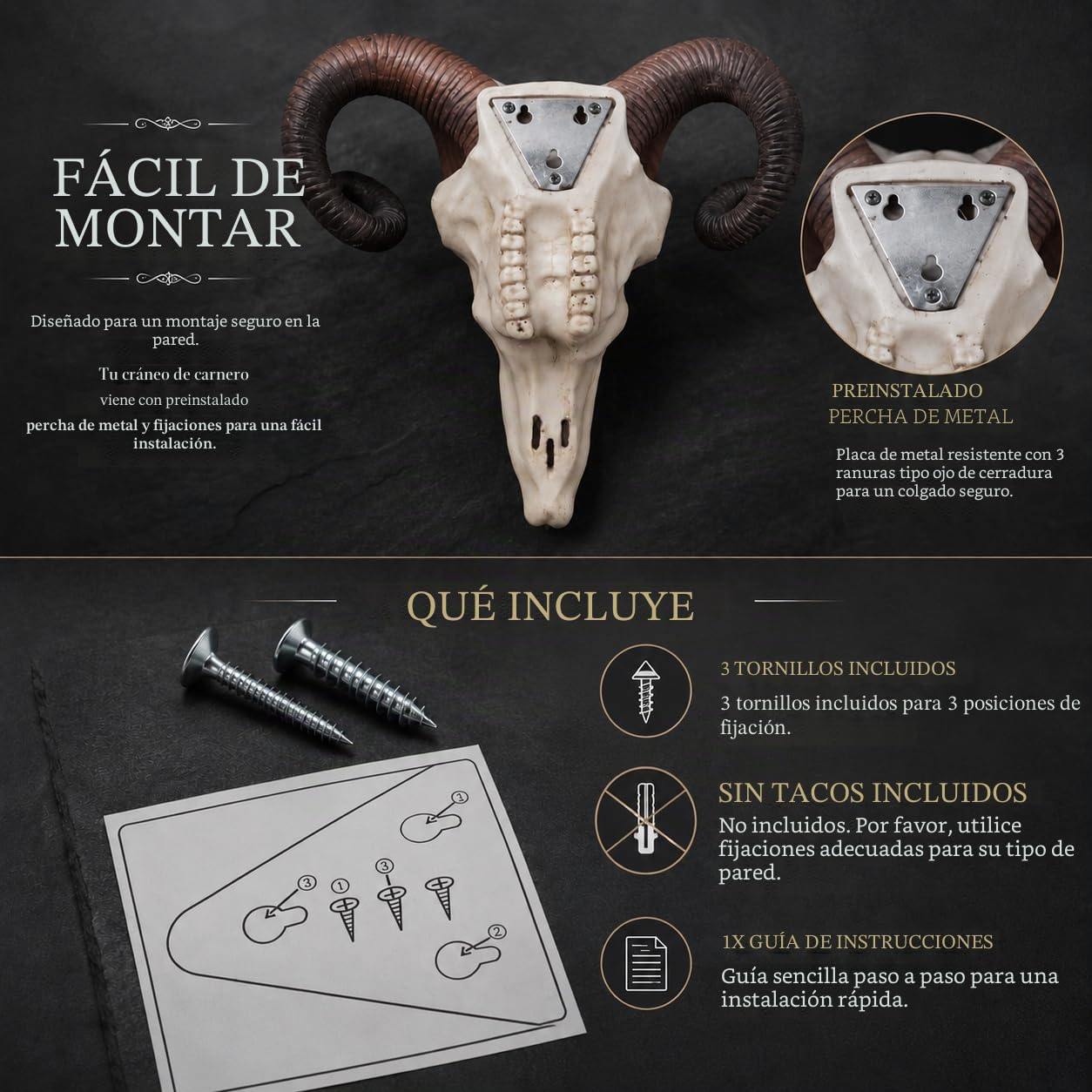 Nemesis Now Rams Skull - Placa de pared (tamaño mediano, 32,5 cm), color marfil