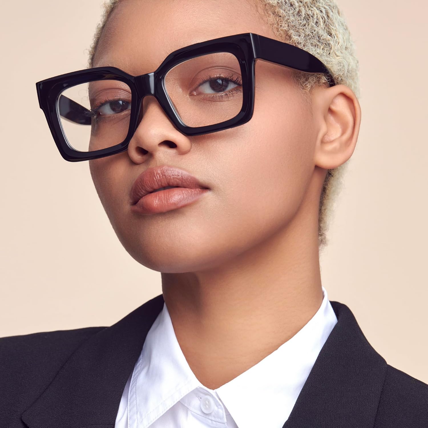 Mad Shade Fashion Optical Glasses for Men & Women, Modern Classic Square Rectangle Clear Lenses, Lightweight Durable Eyewear - Image 5