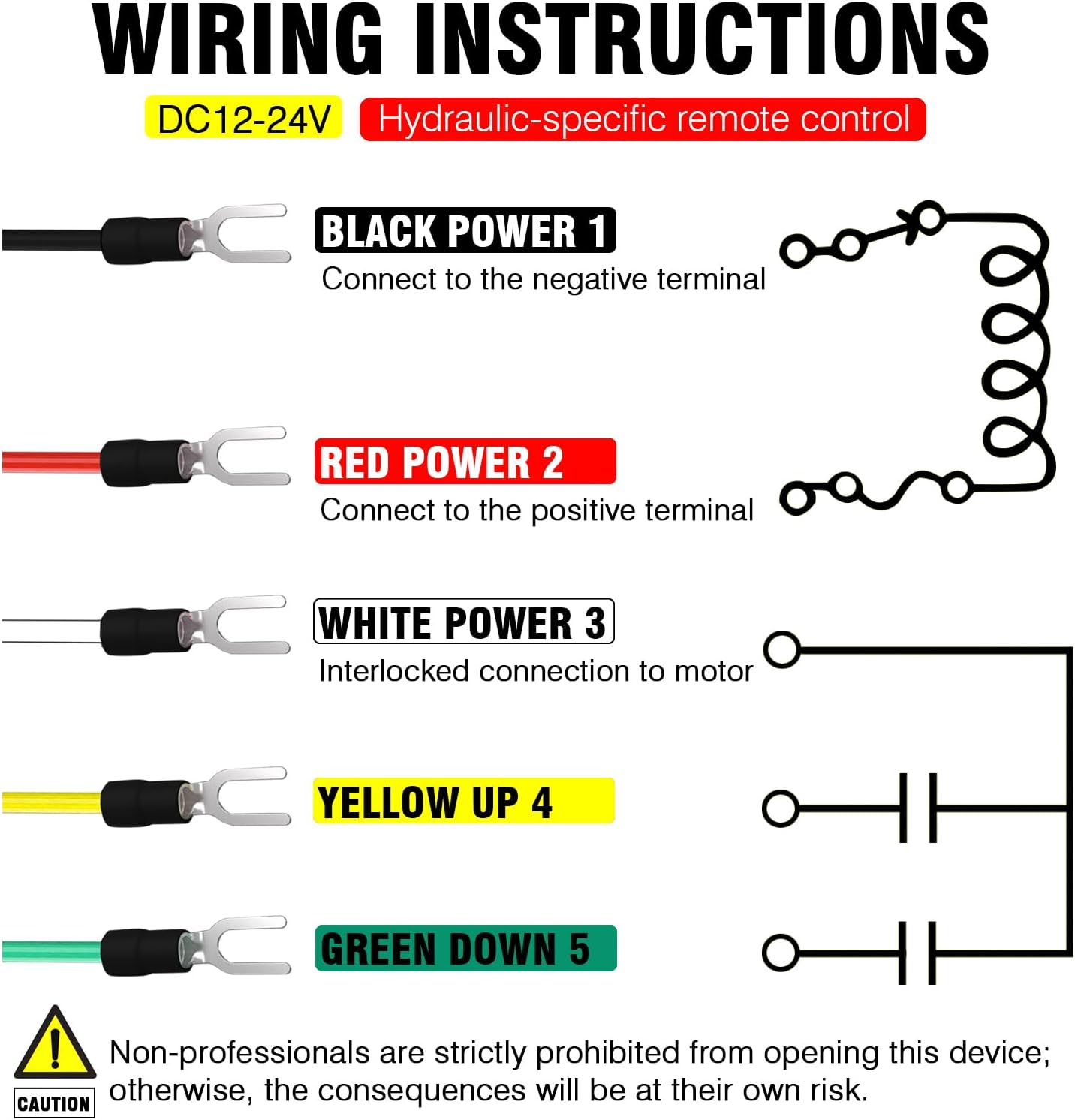 2 in 1 Crane Remote, 12-24V Wireless Crane Remote Control with Emergency Stop,Industrial Controller Hoist Truck Wire Dump Trailer Remote Control,Up-Down Switch Control Station