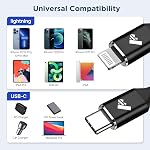 iPhone Charger 6FT [Apple MFi Certified] USB C to Lightning Cable Fast Charging Nylon Braided iPhone Cord Compatible with iPhone 14/13/12/11/Pro/Max/XS/XR/X/8/7/6/SE, iPad,Black