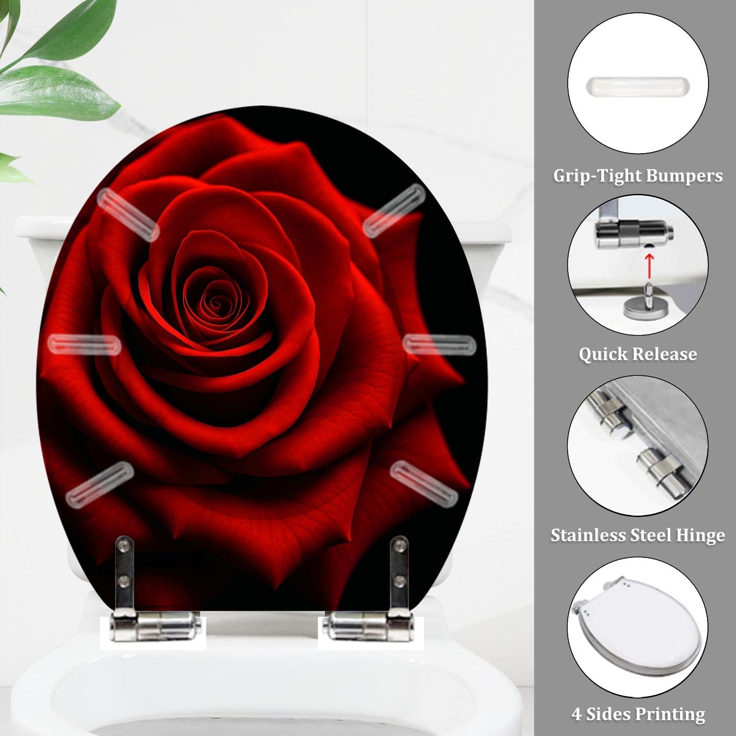 Sedile WC rotondo nero BEMKA per bagno