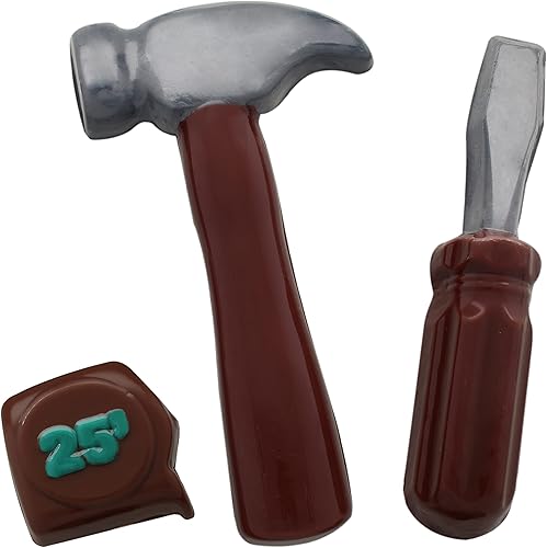 Miniatura 4 de Cybrtrayd Life of the Party Tools Hammer Saw Pliars Destornillador Molde de caramelo de chocolate en bolsa de polietileno protectora sellada impresa