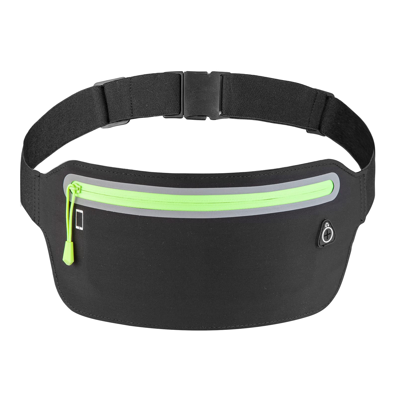 BAIWOAK Marsupio da corsa sottile ultra leggero Nero