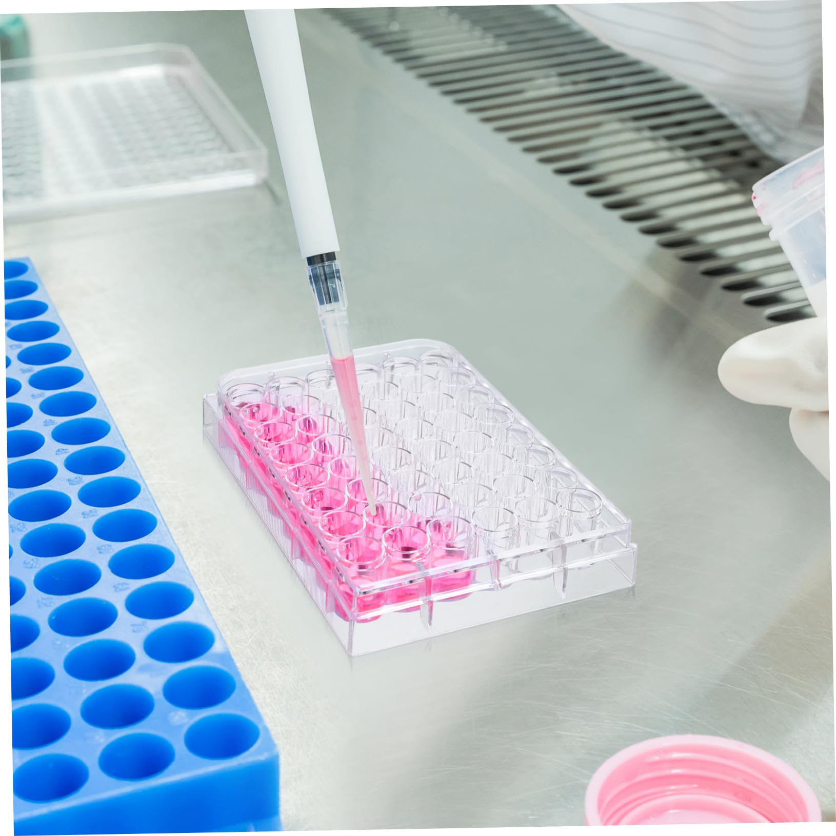 iplusmile 15piezas Placa De Cultivo Celular De Pozos Para Experimentos De Laboratorio y Cultivo De Tejidos Para Investigación Científica y Aplicaciones Biológicas