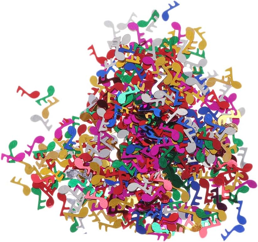 TOYANDONA 1 Pack 15g Musical Note Confetti Table Confetti Decoration Party Supplies for Music Party Birthday Wedding Baby Shower (Colorful)
