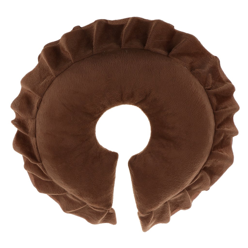 URJIX™ Soft Spa Massage Table Cradle Face Neck Head Rest Pillow Cushion Professional Salon Outdoor Travel U-Shape Cushion Coffee-image-5