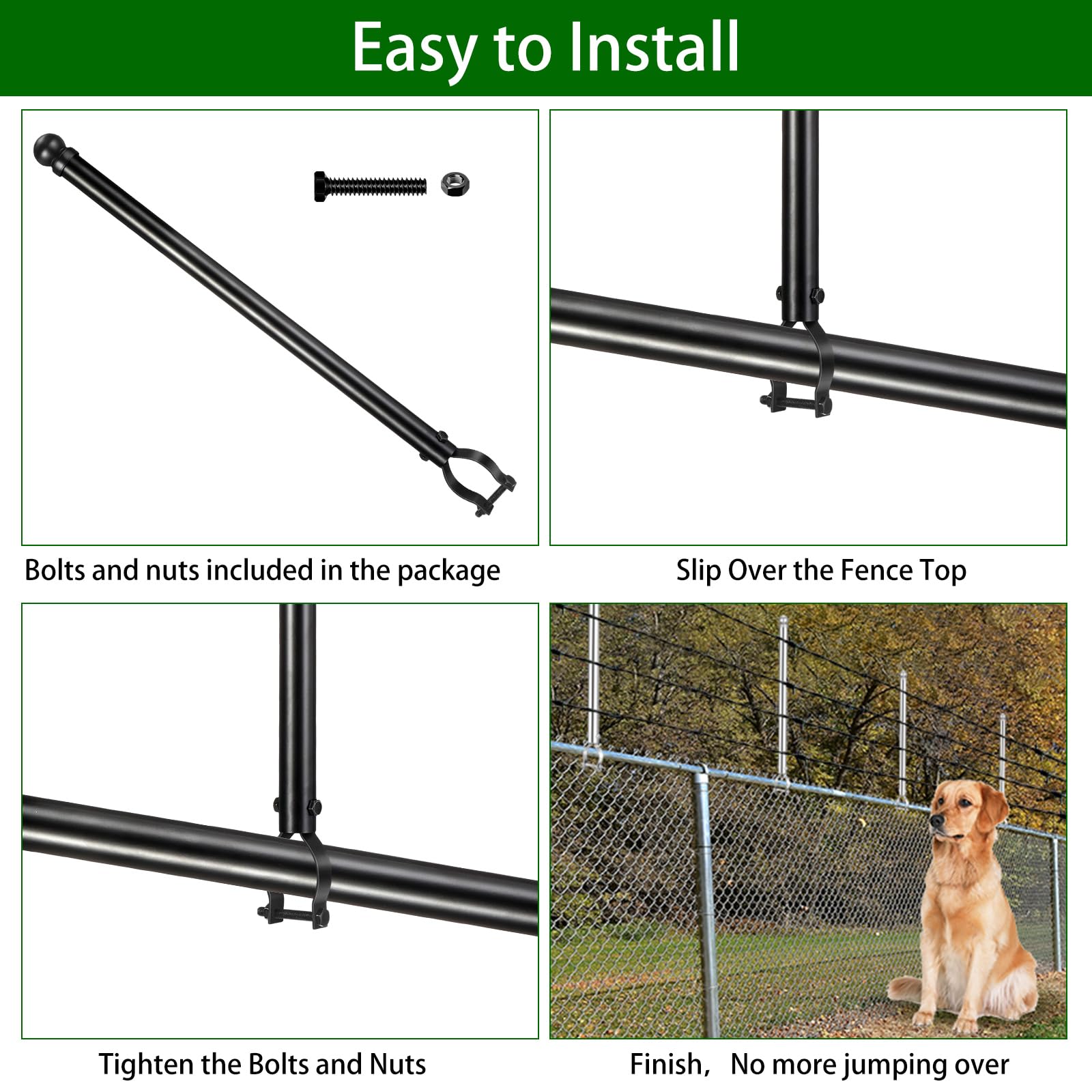 Dog Fencing Chain Link Fence Post Extenders - 20