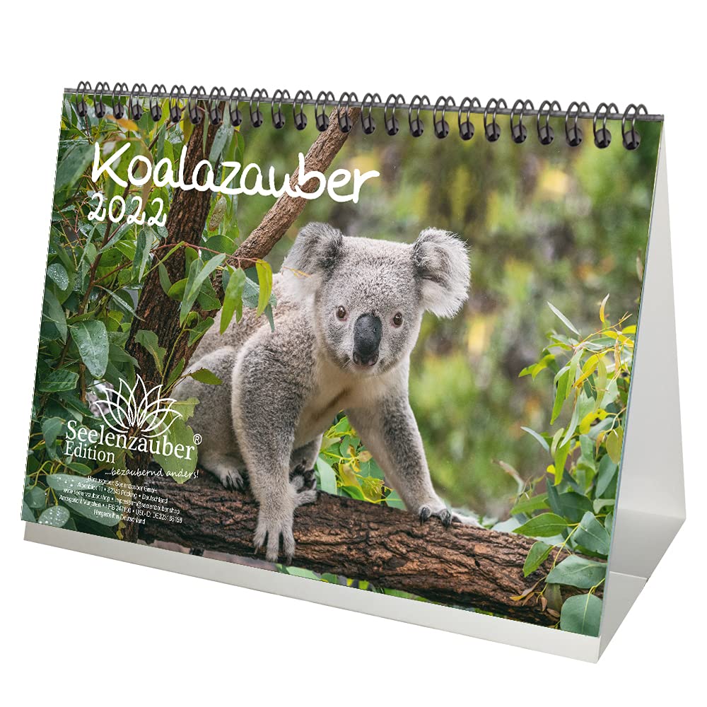 Koalazauber DIN A5 Desk Calendar for 2022 Koala Bears, Koala Seelenzauber