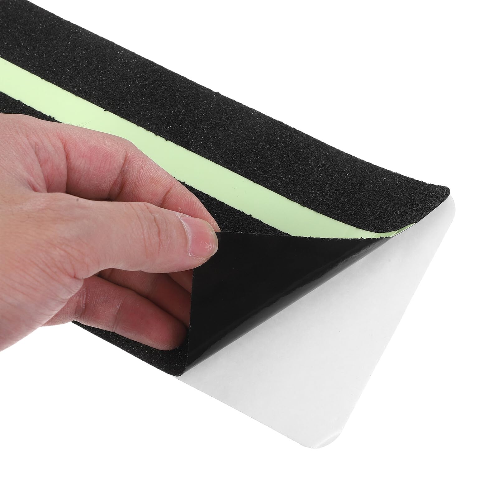 Alipis 10 Pièces Ruban Adhésif Antidérapant Extérieur Bandes de Sécurité Grains avec Bandes Lumineuses Tapis Escalier Autocollants Résistants Aux Intempéries pour Marches Bois