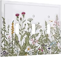 Vista 143 de Placa de pared doble basculante de mármol azul, cubierta decorativa de interruptor de luz de 2 cuadras, moderna acuarela degradada, arte de tinta