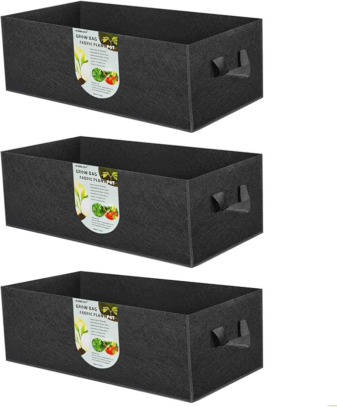 ANGELIOX 3-Pack Grow Bags, 10 Gallon Heavy Duty 300G Thickened