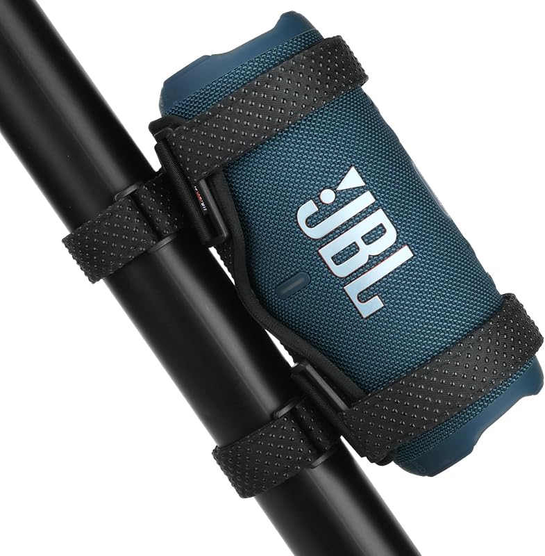 Portable Speaker Mount for Bike/Golf Cart/Boat Railing, Adjustable Strap Bike Speaker Holder Attachment for JBL Charge 5/Charge 6/Flip 5/Flip 6/Flip 7/Beats Pill