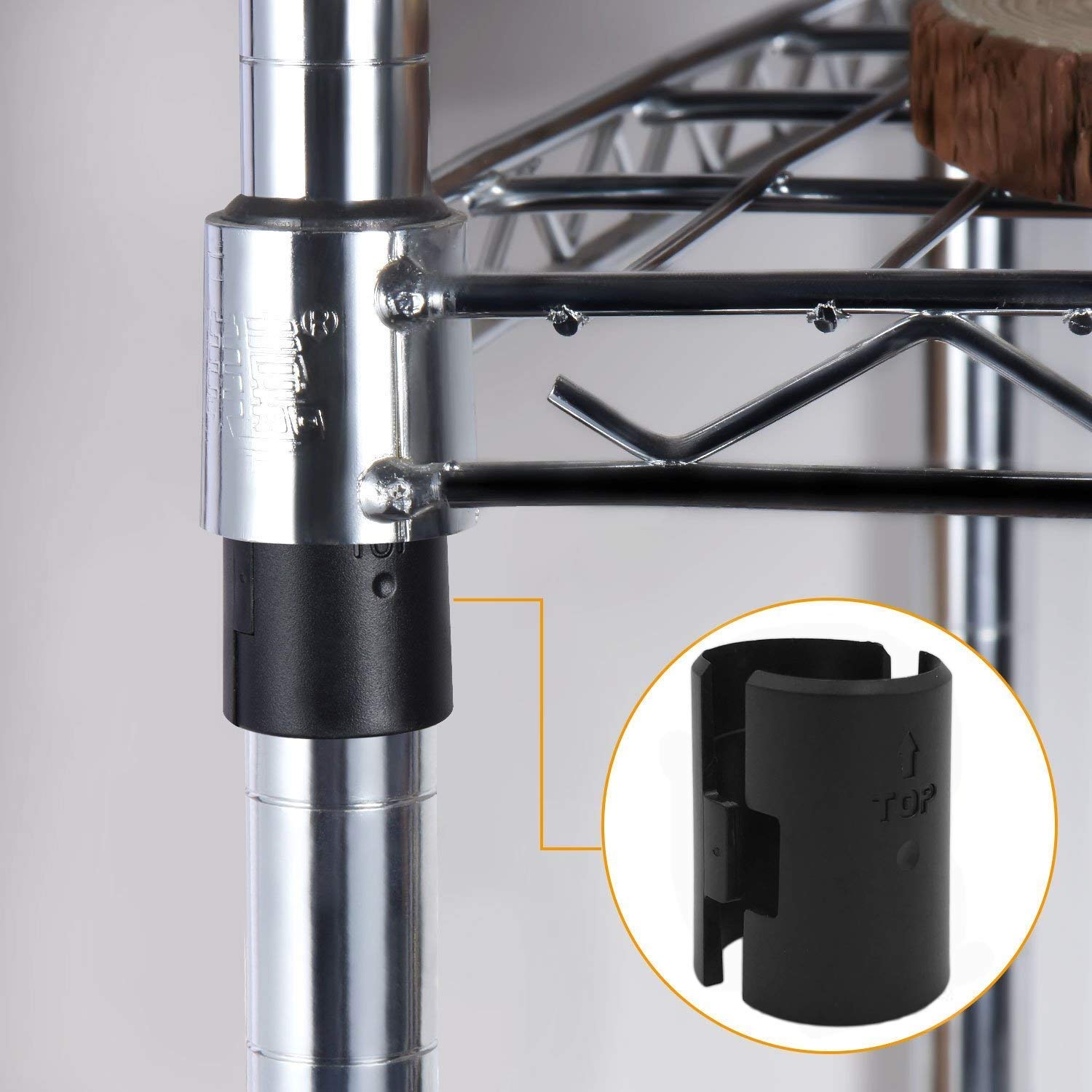 54Pack Wire Shelving Shelf Lock Clips for 1" Diameter Post Shelving