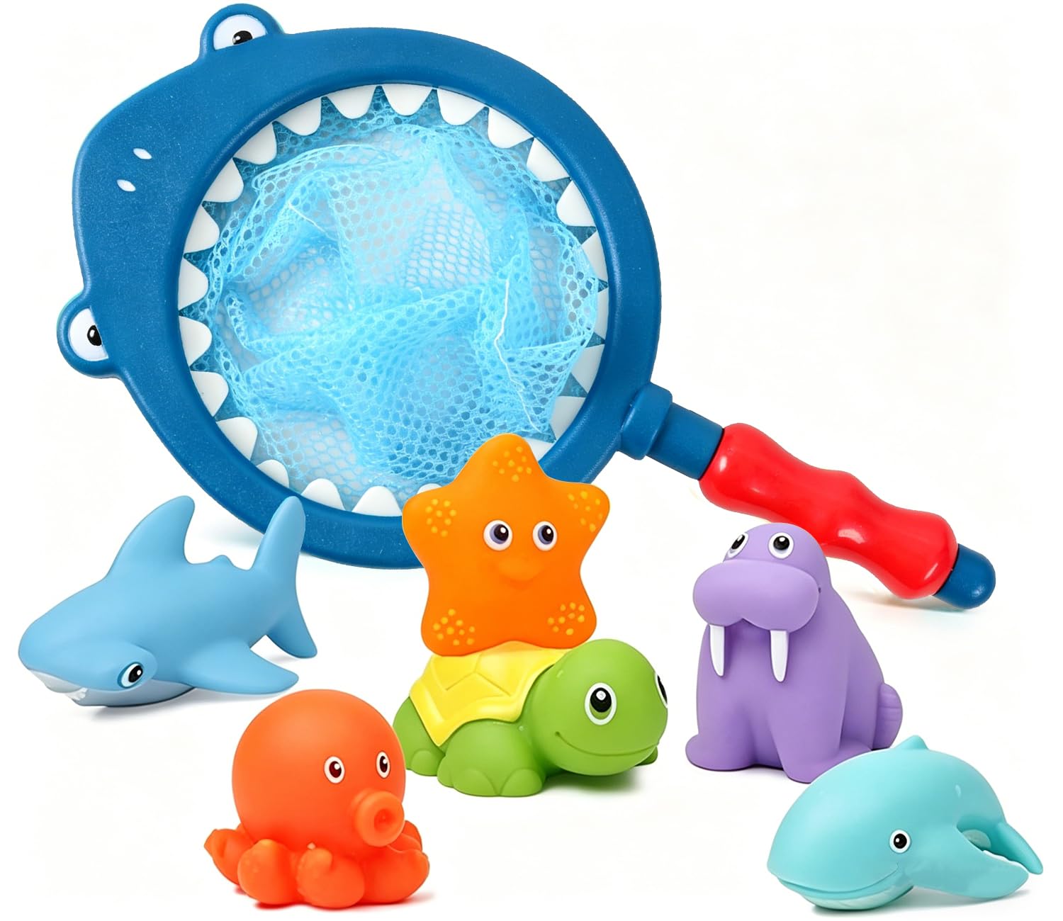 Dinosaur Animal Bath Toys, 7 PCS LED Sensory Toys, No Hole No Mould Bathtub Toy, Anti Mould Dinosaur Animals Swimming Pool Water Toy, Animals Water Play for Boys Girls