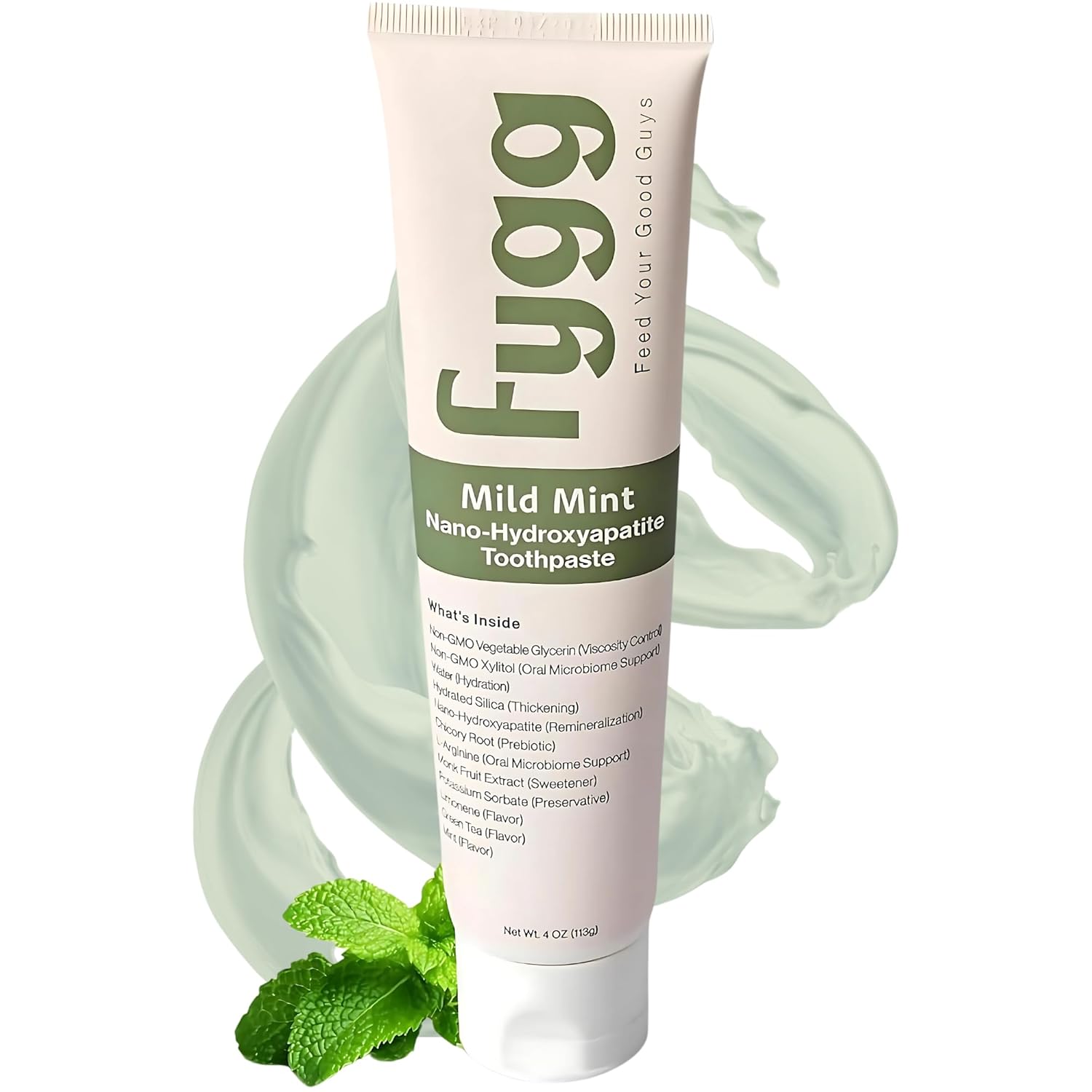 Fygg Fluoride Free Toothpaste Nano Hydroxyapatite Mild Mint Dentist Recommended - for Remineralizing Whitening Sensitive Teeth - Premium
