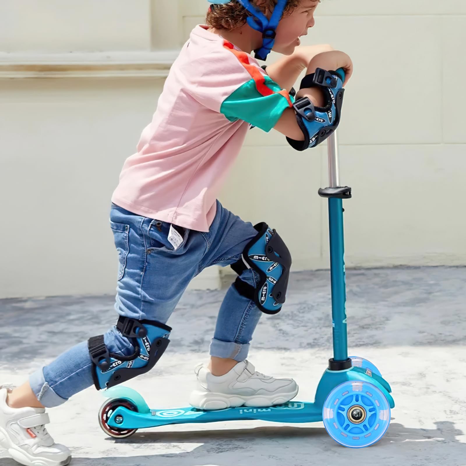 Roues de rechange pour trottinette, 1 roue flash LED, 80 mm, mini micro trottinette, roues pour patin à roulettes, lumières clignotantes, arrière, ABEC-7, 80 mm, pour enfants et adolescents, patinage