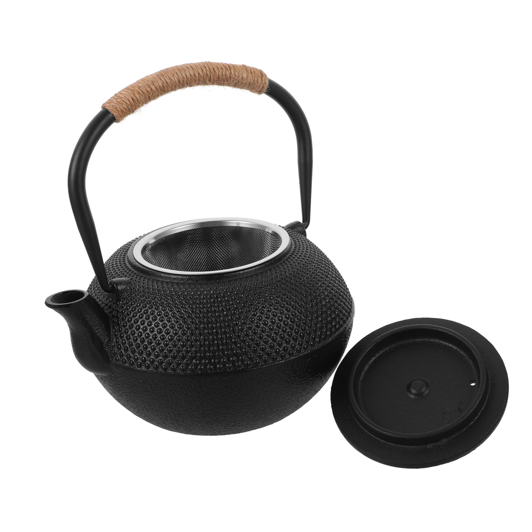 Cabilock 2 Piezas Tetera De Hierro Fundido Pava Infusor Té Para Puede Teteras Tetera Japonesa De Metal Tetera De Metal Japonesa Tetera Metalica Estufa De Tetera Negro Planchar
