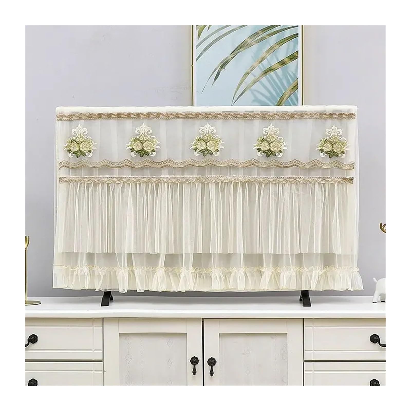 GSJNHY Tv Covers TV Cover 55 Inch Household Wall Mounted Television Curtain Cloth for home(Style 04,124x72cm)