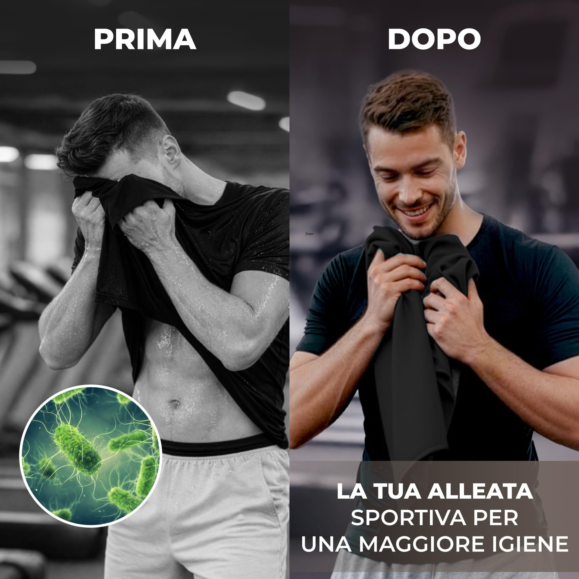 Zenacross Asciugamano Microfibra Set da 5, 40x77 cm - Telo Palestra Asciugatura Rapida e Assorbente - Gym Towel per Palestra - Nero