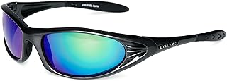 Jackson Wrap Sports Sunglasses for Men - Blue Men’s Wraparound Sunglasses - With UV400 Protection & CAT3 Lens