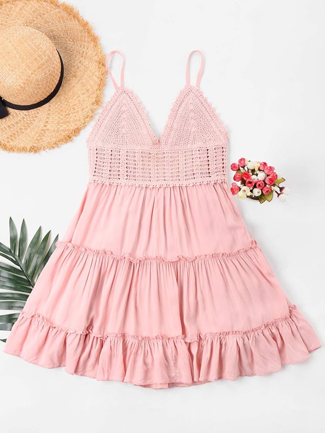 Amazon.com: ZAFUL - Vestido de verano para mujer con volantes, diseño de  camuflaje, balconcito, M : Ropa, Zapatos y Joyería