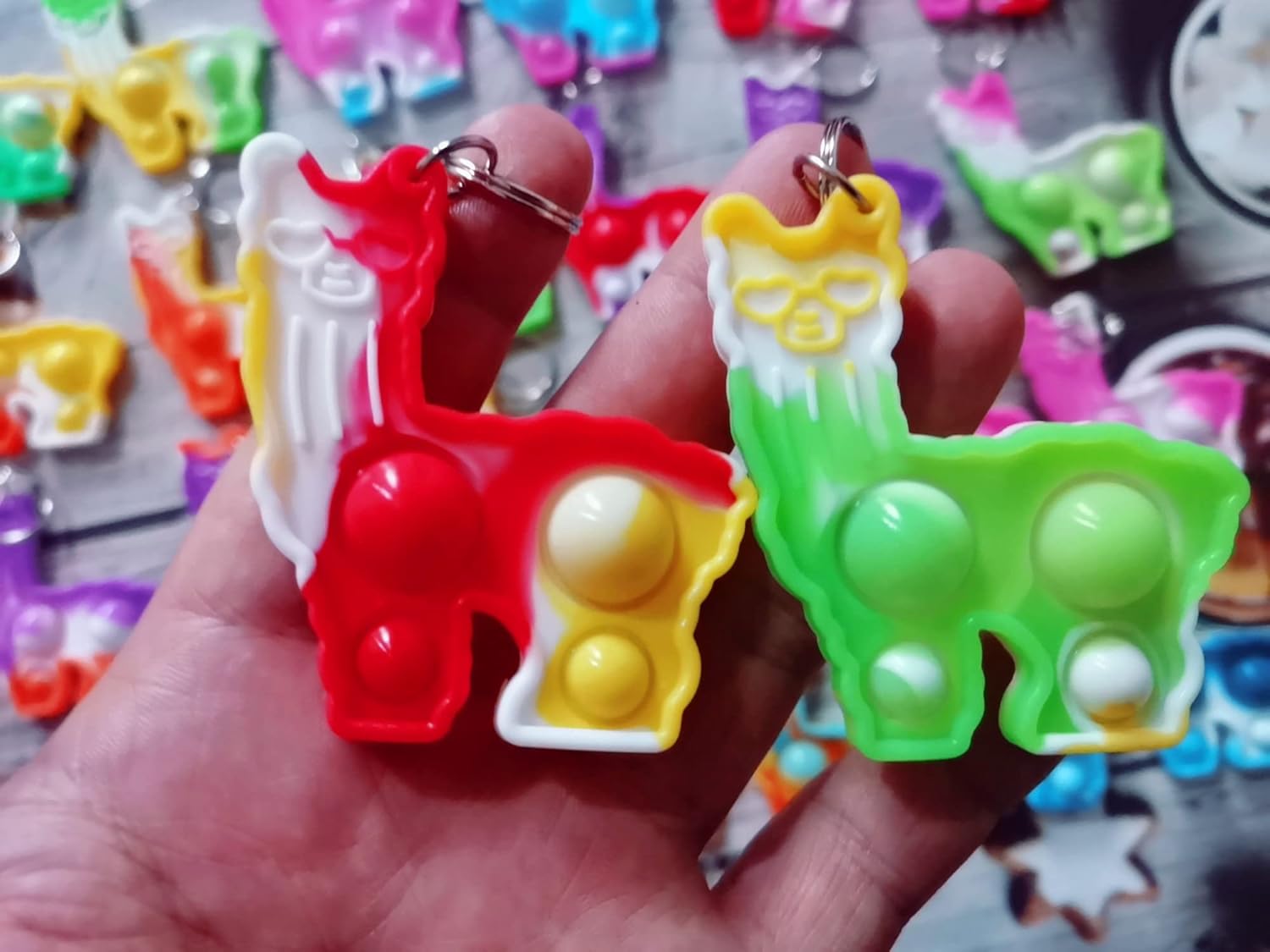 20 Packs Llamas Funny Summer Present Unique Mini Item Assorted fidgets Toys for Kids Children Classroom Students Gifts from Teacher,Alpaca Birthday Party Bubble Favors