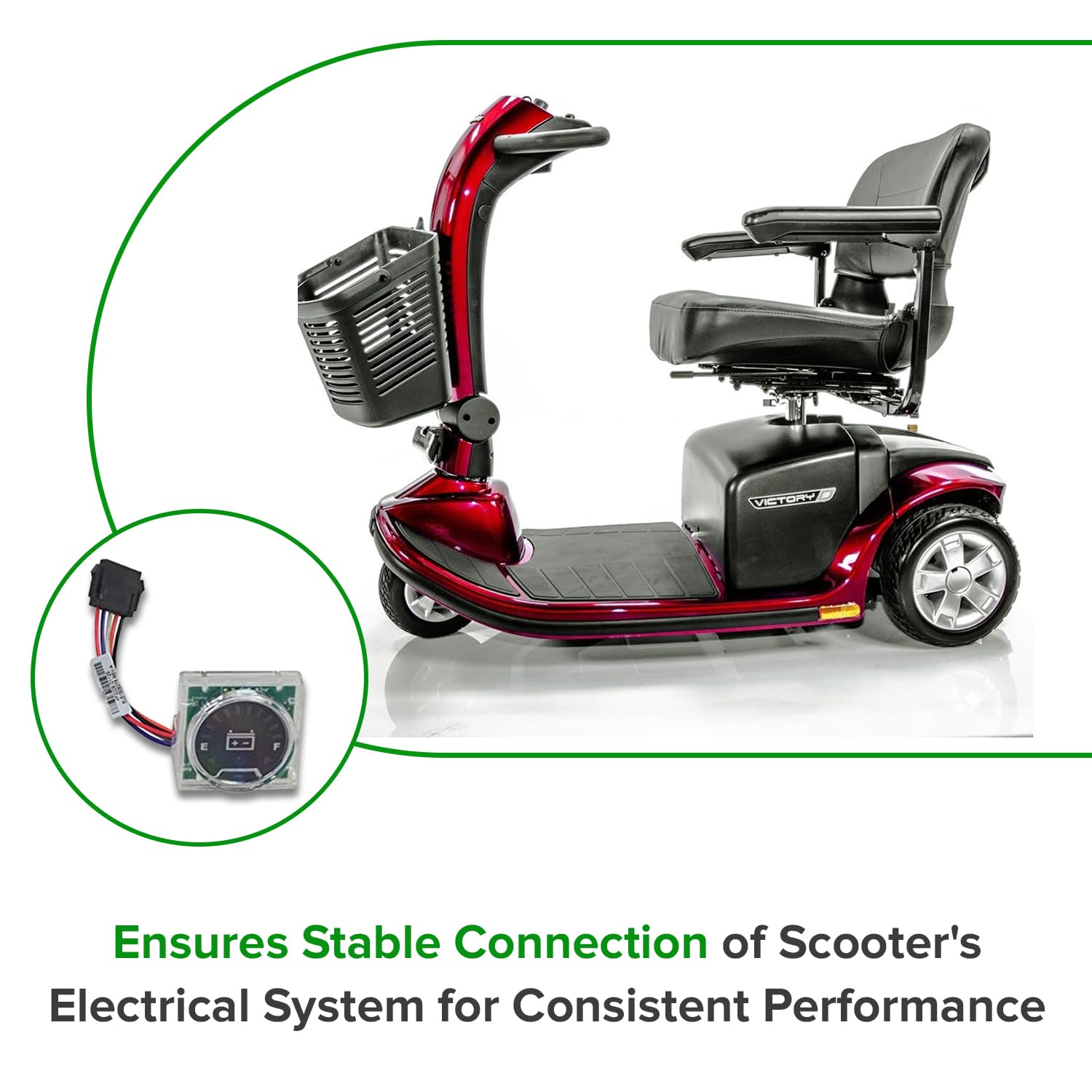 Battery Meter for Pride Victory Sport (S710DXW) Scooter - Replacement Gauge, Voltage Meters, Battery Charge Monitor for 24 Volt Electric Pride Mobility Victory Sport Scooters (ELE1906793)