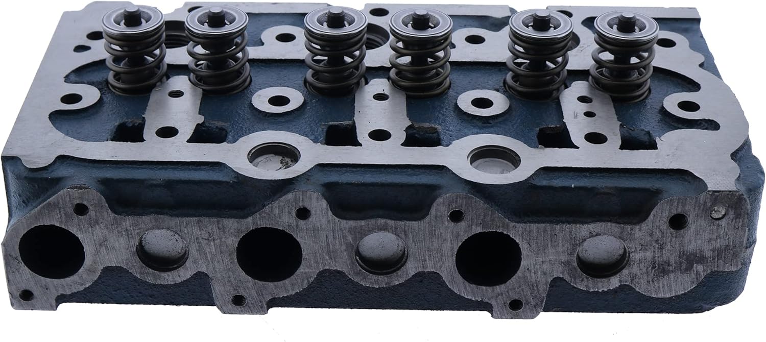 Solarhome D750 Complete Cylinder Head with Valves + Springs Installed for Kubota