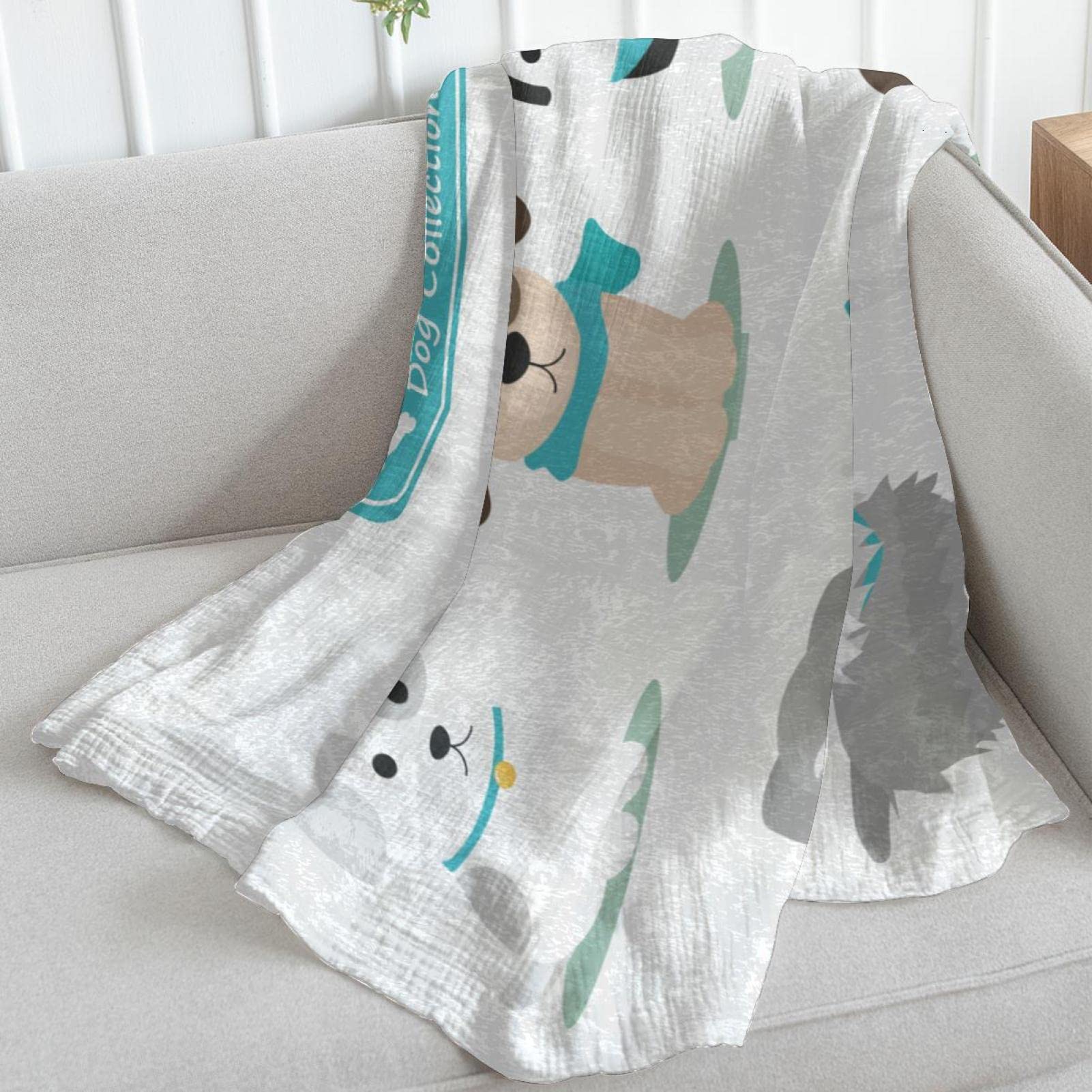 Manta de forro polar para sofá, sofá o cama, acogedoras mantas suaves y acogedoras para perros, colección 01