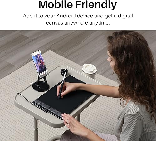 Miniatura 4 de HUION Inspiroy 2 Tabletas de dibujo grandes 2023 con rueda de desplazamiento, 3 juegos de 8 teclas personalizadas, bolígrafo sin batería para arte,