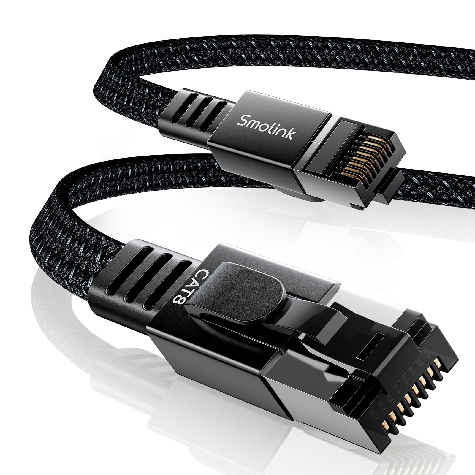 Smolink Cat 8 Ethernet Cable, 50ft 40Gbps 2000MHz RJ45 LAN Cable