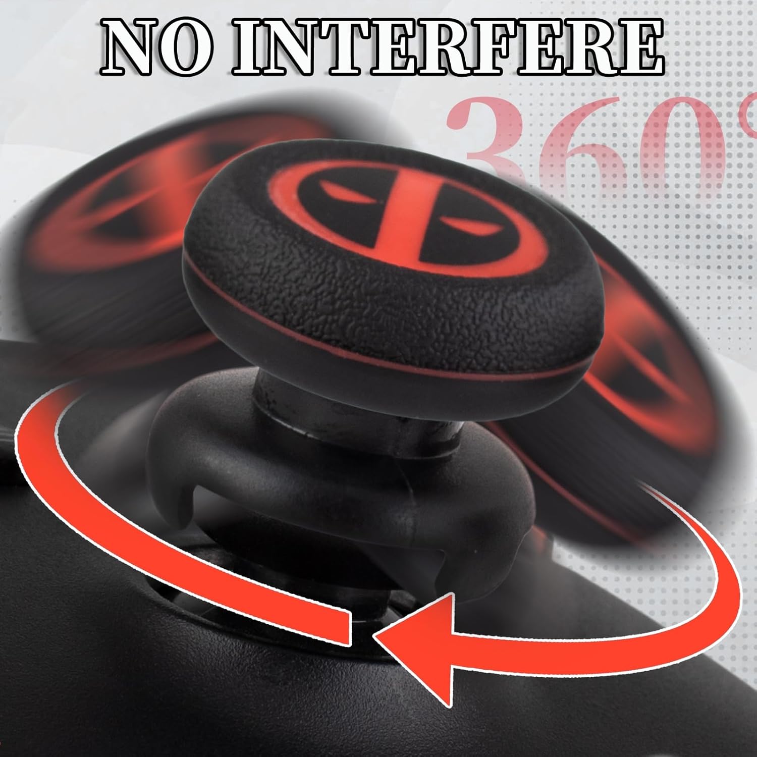 FPS Thumbstick Extender & Printing Rubber Silicone Grip Cover 2 Sets for Xbox Series X/S & Xbox One Controller(Immortal) - Image 6