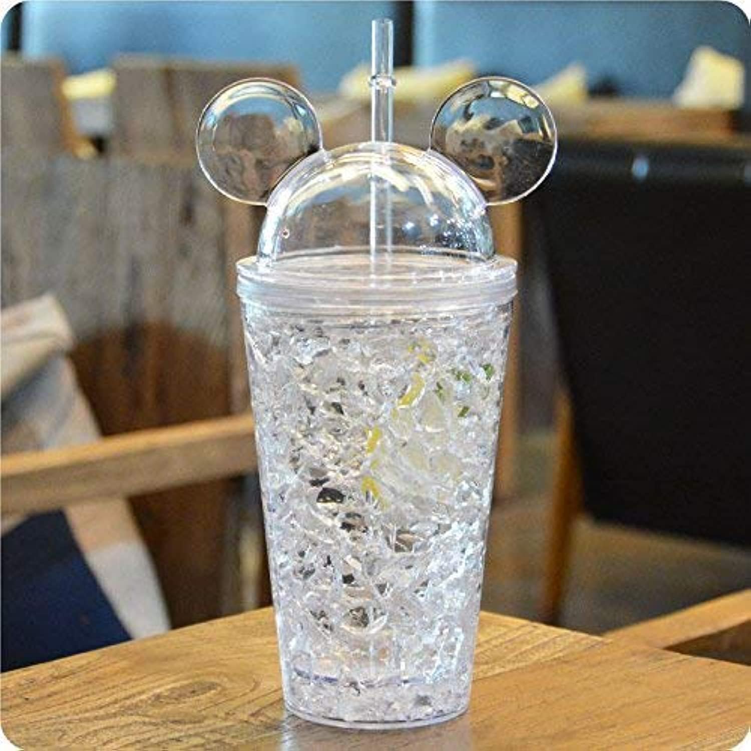 SNOWBIRD Unicorn Acrylic Jar Tumbler Sipper with Straw, 1 Piece (WHITE MICKEY)