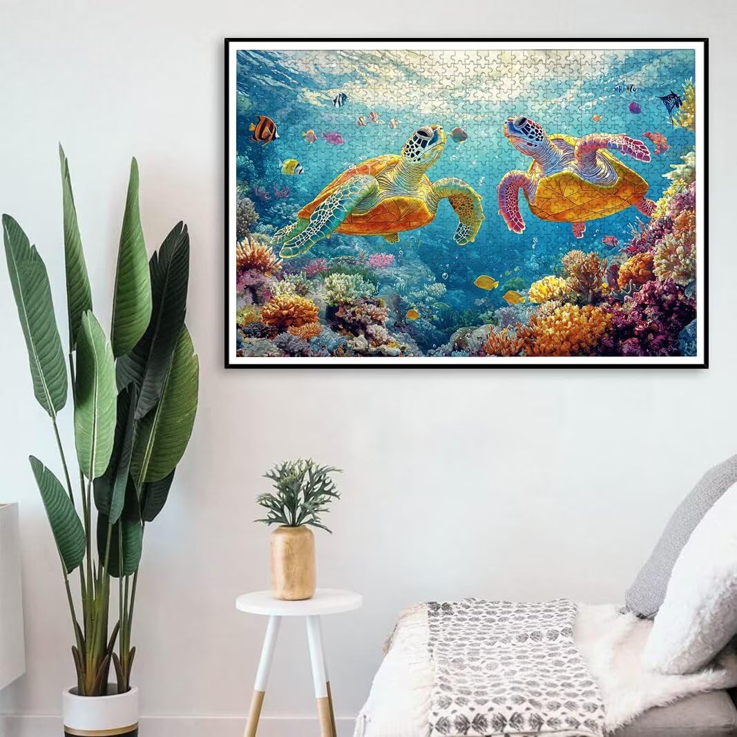 Puzzle Tartaruga Marina, Puzzle 5000 Pezzi Adulti per Decor, Regalo -8470