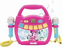 Vista 8 de LEXiBOOK – Disney Princess – Reproductor de karaoke digital portátil para niños – Micrófonos, efectos de luz, Bluetooth, funciones de grabación