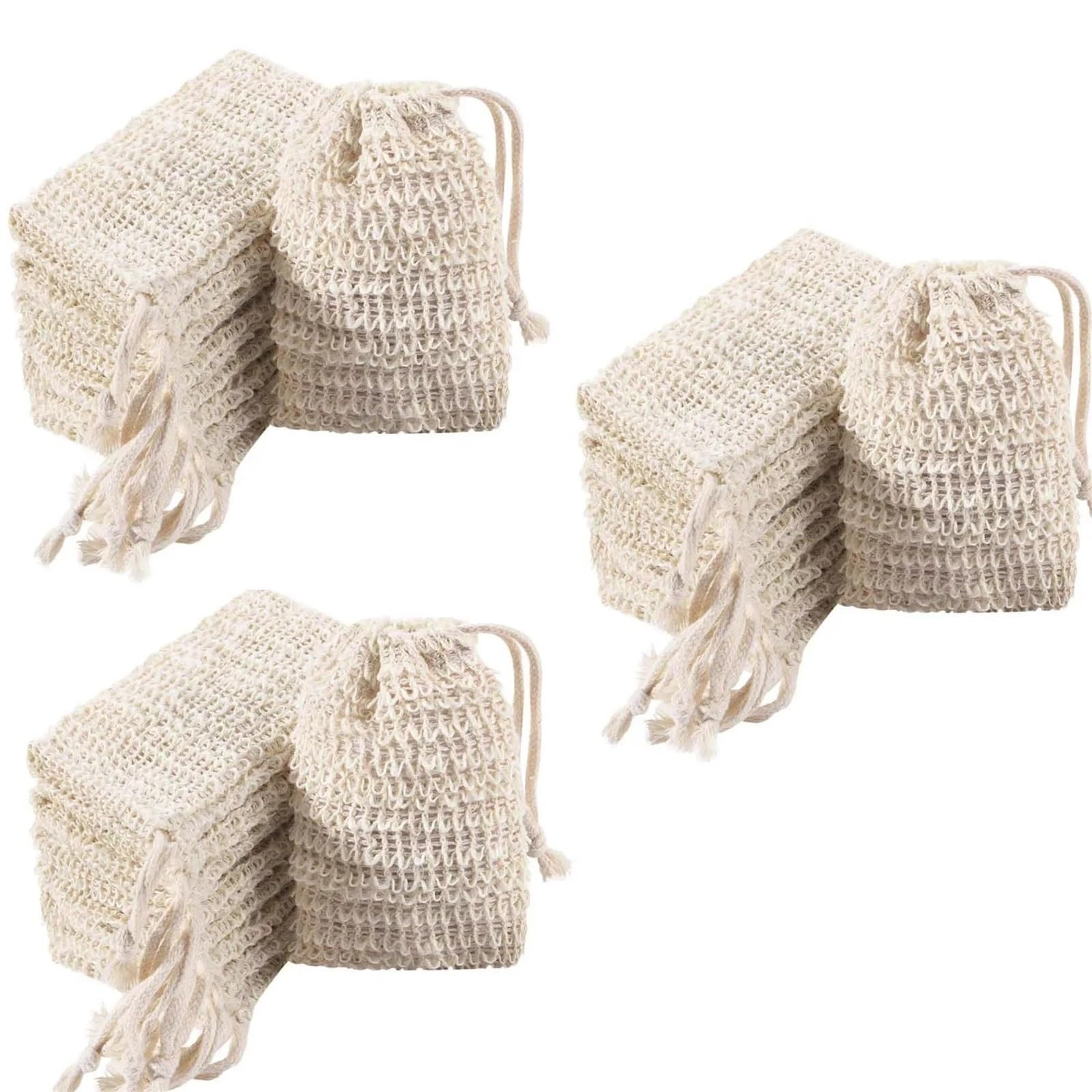 Zhsoao One Color 60 Pcs Handmade Soap Saver Bag Exfoliating Bags For Bath & Shower