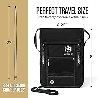 Vista 42 de Venture 4th bolsa de cuello de viaje con traba RFID, gris), V4-01-NP-GR