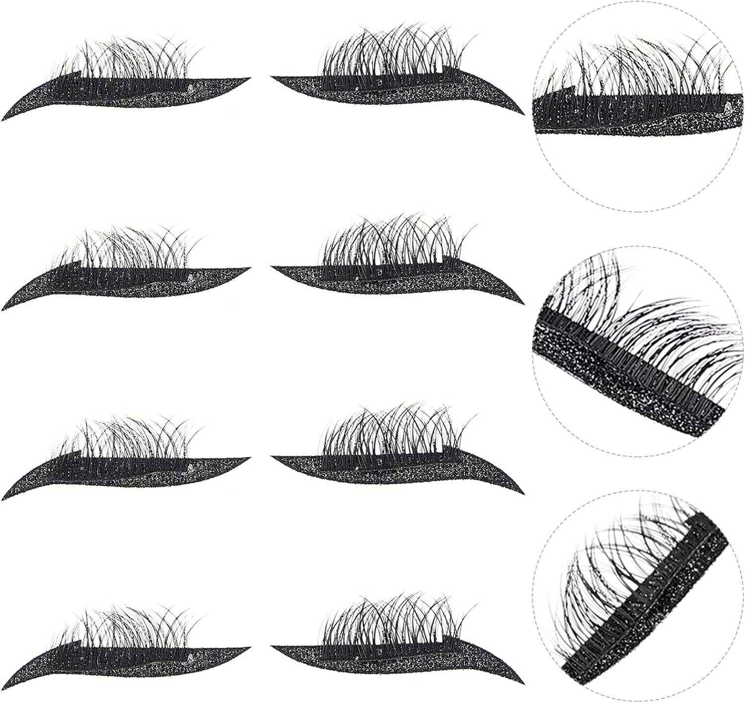 Beaupretty 12 ペア 2 アイライナーまつげステッカー フェイク 再利用可能なまつげステッカー 1 まつげメイクアップステッカー